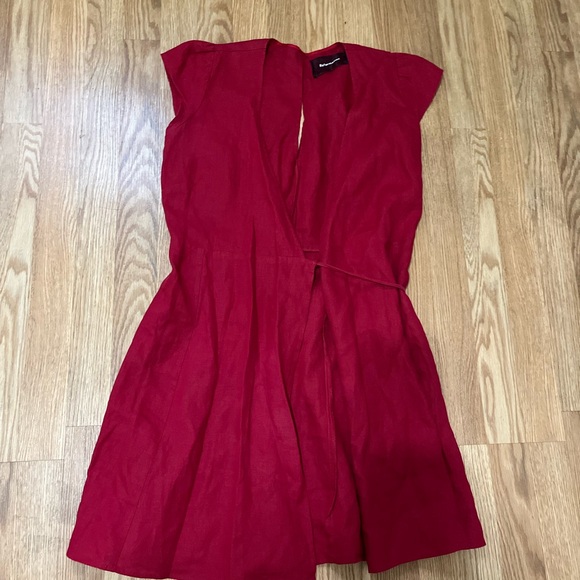 Reformation Rodin Red Linen Dress Size Small - Picture 5 of 10